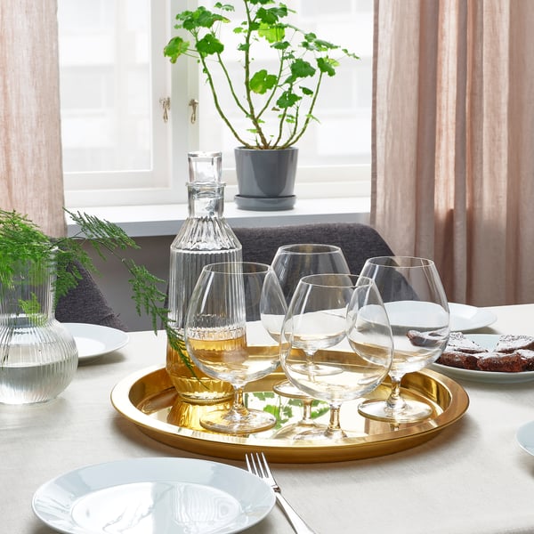 IKEA STORSINT Brandy Glass Clear Glass 25 Oz