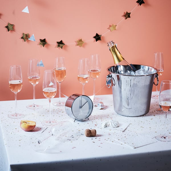 IKEA STORSINT Champagne Flute Clear Glass 7 Oz