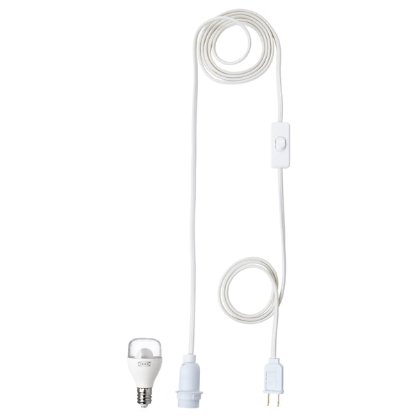 IKEA STRÅLA Cord set with LED bulb white 157 "