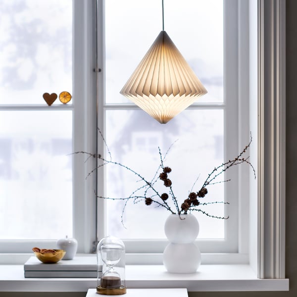 IKEA STRÅLA Lamp Shade Diamond-shaped White 13 "