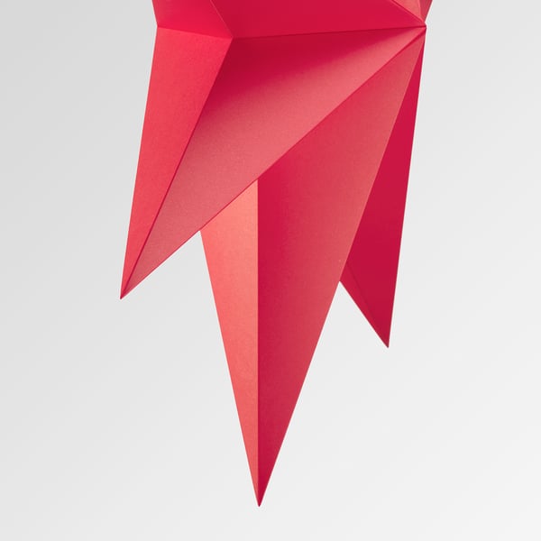 IKEA STRÅLA Lamp Shade Red 28 "