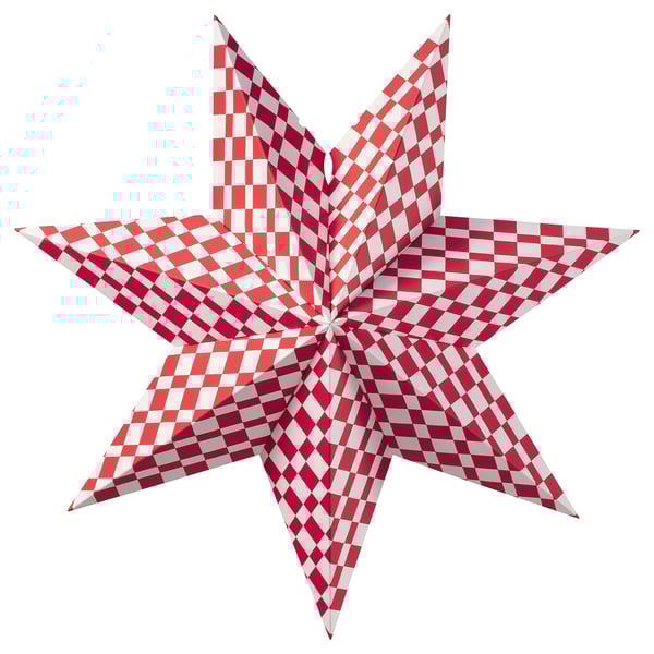 IKEA STRÅLA Lamp shade red/white 19 "