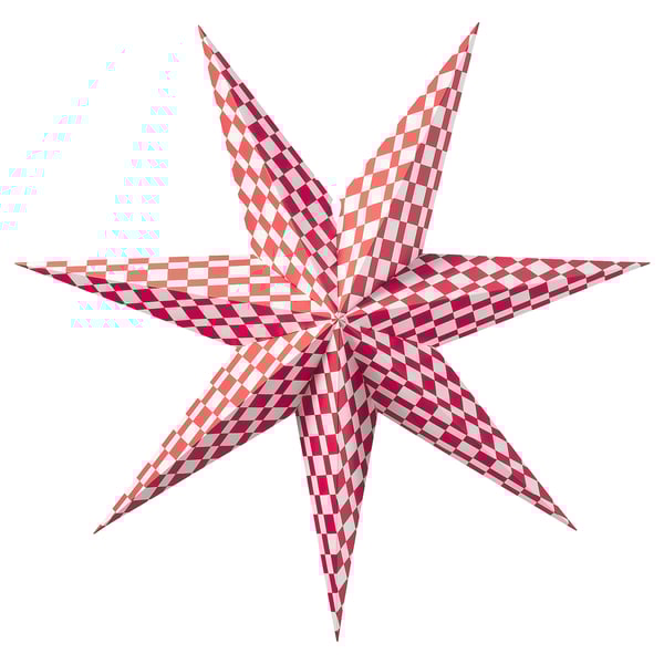 IKEA STRÅLA Lamp shade red/white 28 "