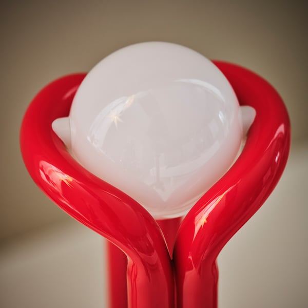 IKEA STRÅLA LED Candelabra Metal Red