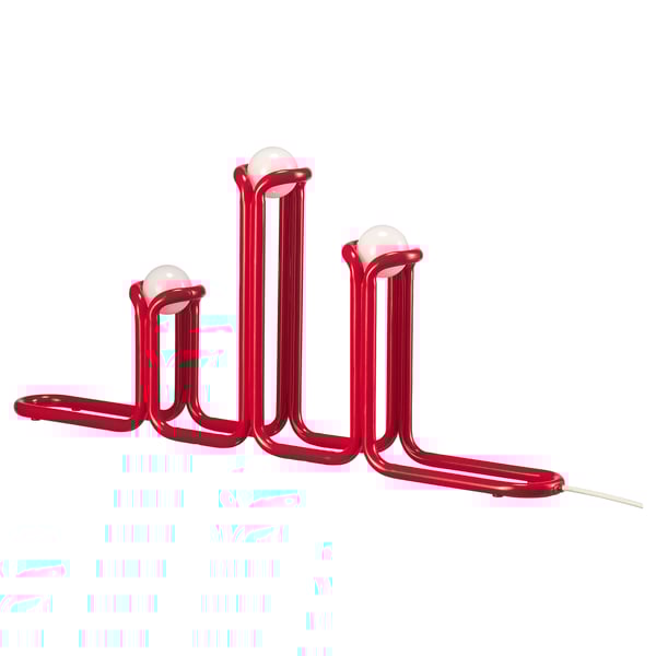 IKEA STRÅLA LED candelabra metal red