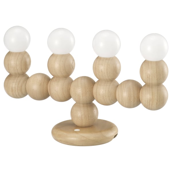 IKEA STRÅLA LED candelabra wood battery operated
