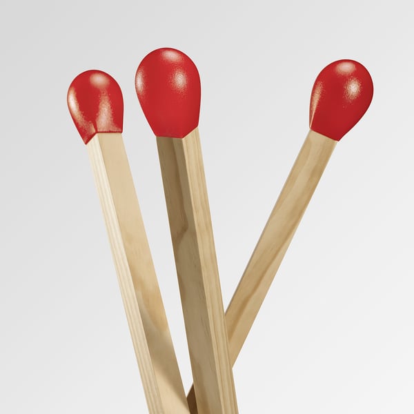 IKEA STRÅLA LED Floor Lamp Matchstick-shaped Wood