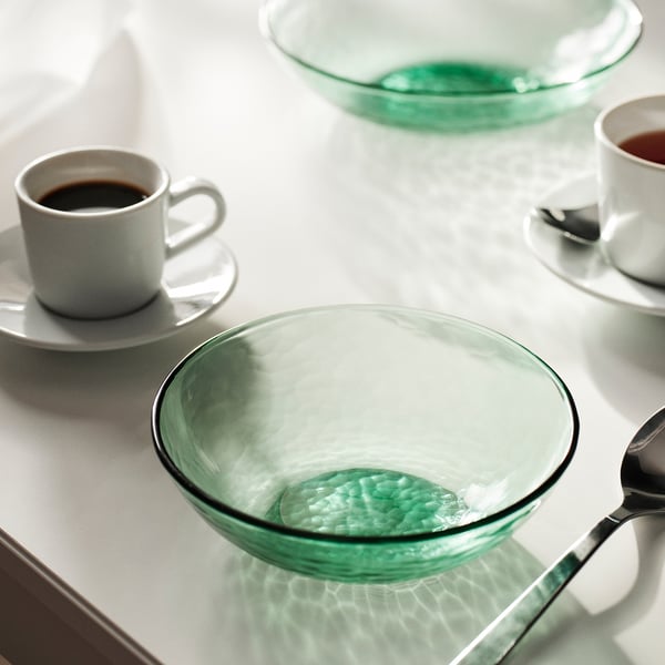 IKEA STRANDKRABBA Bowl Glass/green 6 "