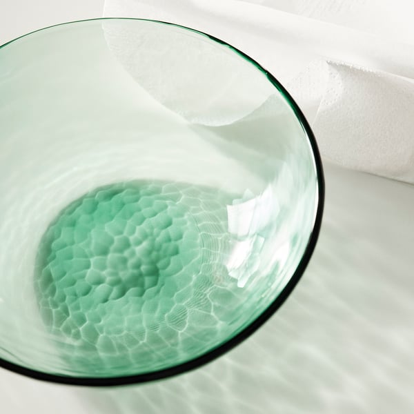 IKEA STRANDKRABBA Bowl Glass/green 6 "
