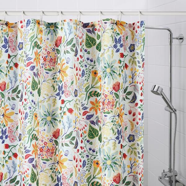 IKEA STRANDLUMMER Shower Curtain Multicolor 71x71 "
