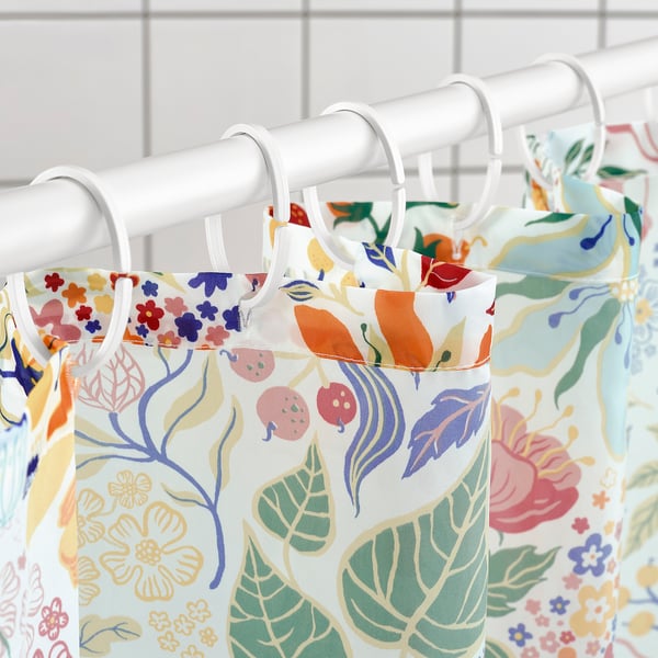 IKEA STRANDLUMMER Shower Curtain Multicolor 71x71 "