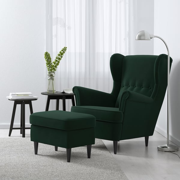 IKEA STRANDMON Wing Chair Djuparp Dark Green