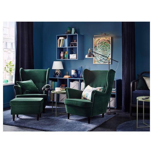 IKEA STRANDMON Wing Chair Djuparp Dark Green