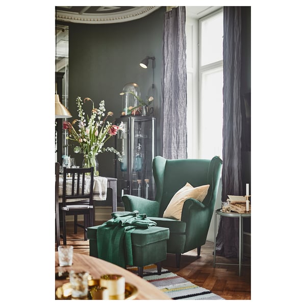 IKEA STRANDMON Wing Chair Djuparp Dark Green