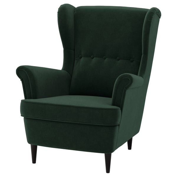 IKEA STRANDMON Wing chair Djuparp dark green