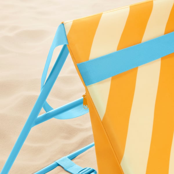 IKEA STRANDÖN Chaise Yellow/blue