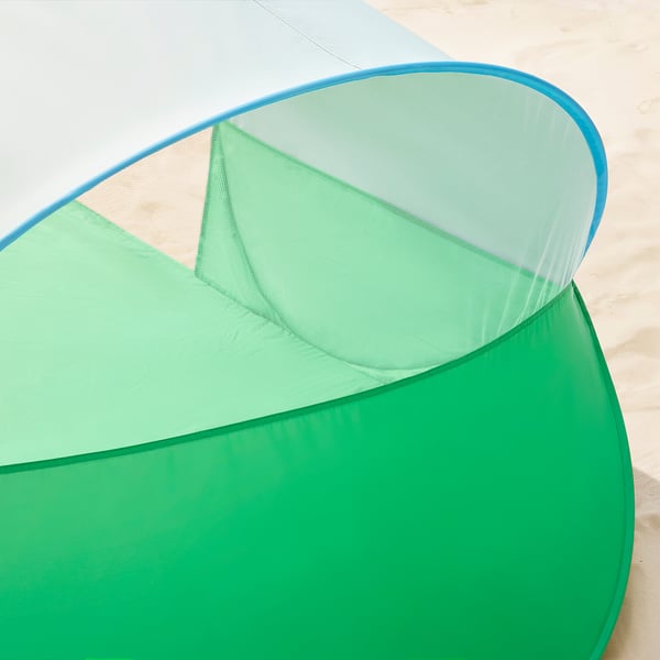 IKEA STRANDÖN Pop-up Sun/wind Shelter Green/blue