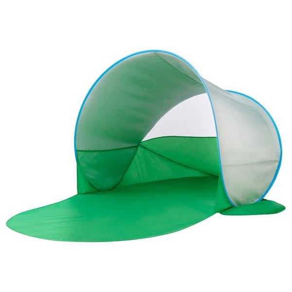 IKEA STRANDÖN Pop-up sun/wind shelter green/blue