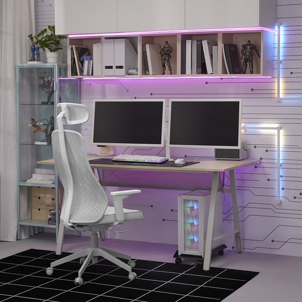 IKEA STUBBERGET Bracket For 2 Monitors White