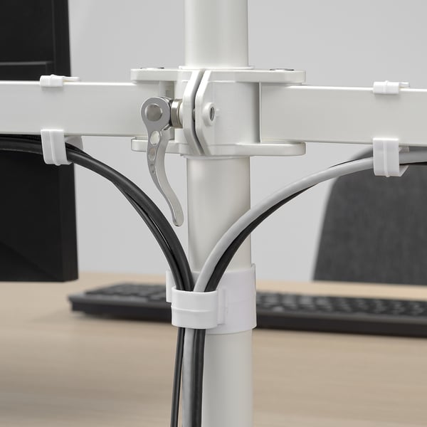 IKEA STUBBERGET Bracket For 2 Monitors White