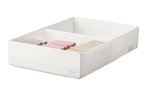 IKEA STUK Box With Compartments White 13 ½x20x4 "