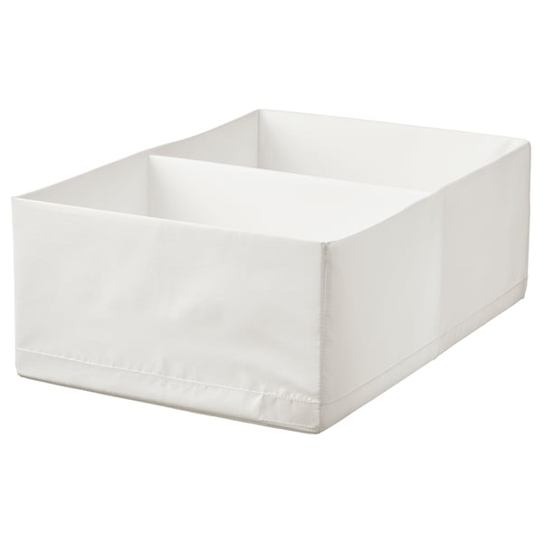 IKEA STUK Box with compartments white 13 ½x20x7 "