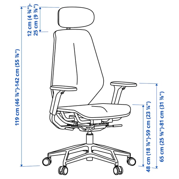 IKEA STYRSPEL Gaming Chair Dark Gray/gray