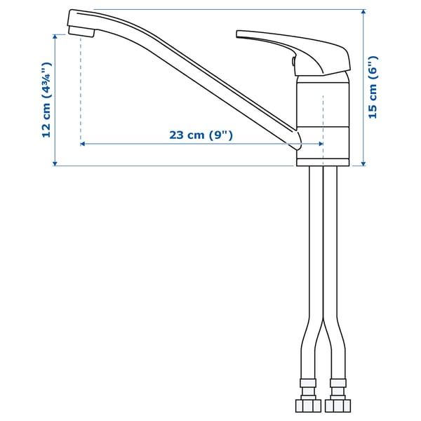 IKEA SUNDSVIK Kitchen Faucet Chrome Plated