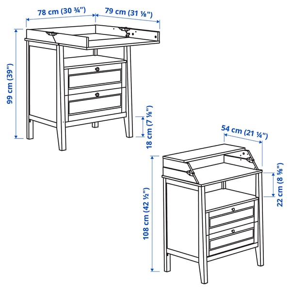 IKEA SUNDVIK Changing Table/chest White