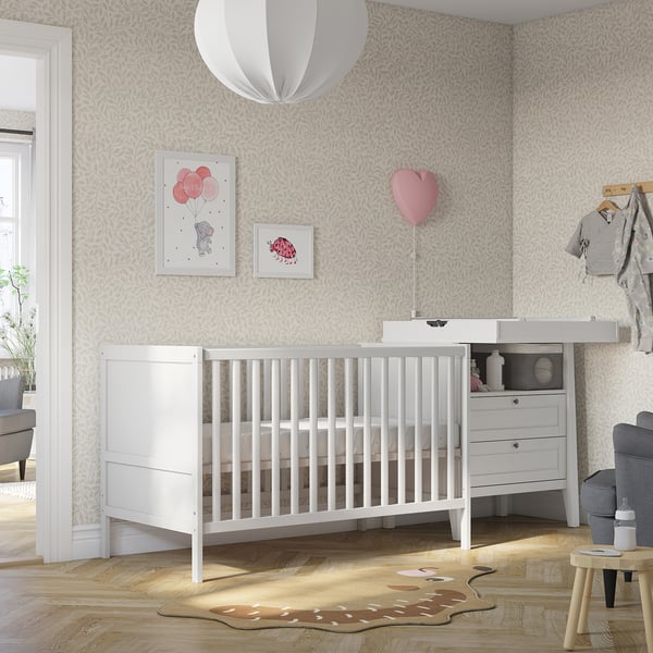 IKEA SUNDVIK Crib White 27 1/2x52 "