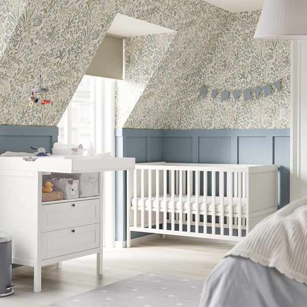 IKEA SUNDVIK Crib White 27 1/2x52 "