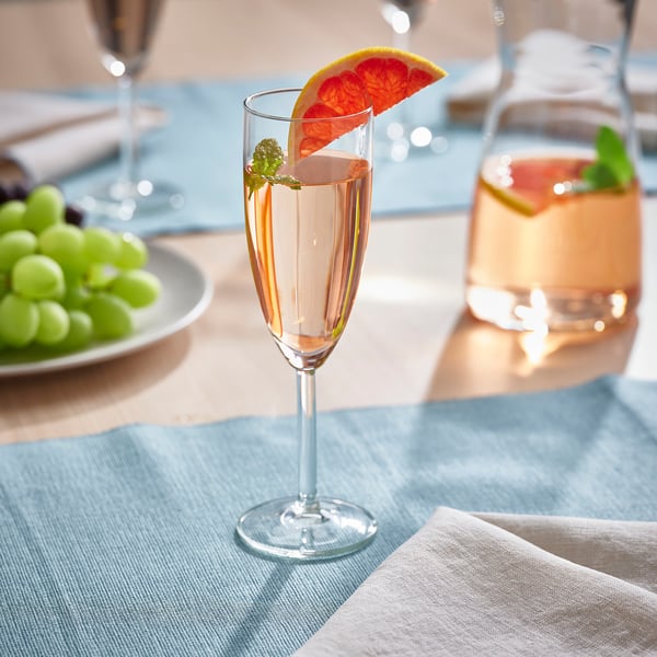 IKEA SVALKA Champagne Flute Clear Glass 7 Oz