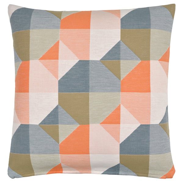 IKEA SVARTHÖ Cushion cover orange/multicolor 20x20 "