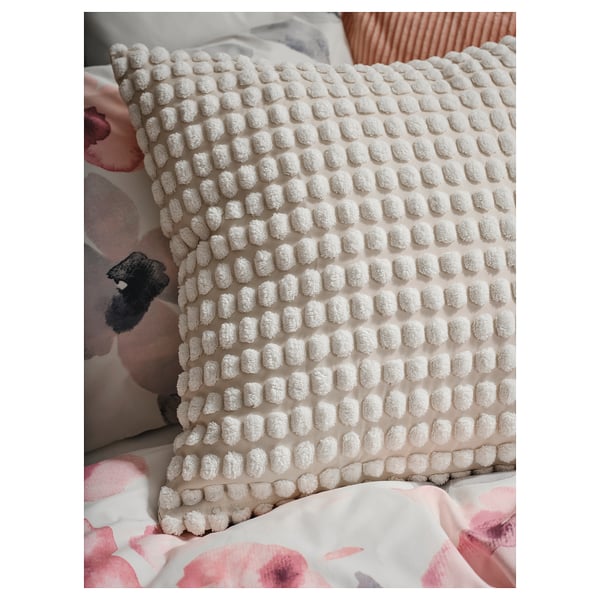 IKEA SVARTPOPPEL Cushion Cover Off-white 26x26 "