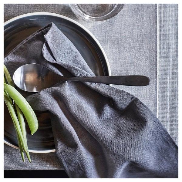 IKEA SVARTSENAP Napkin Dark Gray 14x14 "