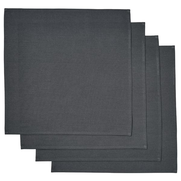 IKEA SVARTSENAP Napkin dark gray 14x14 "