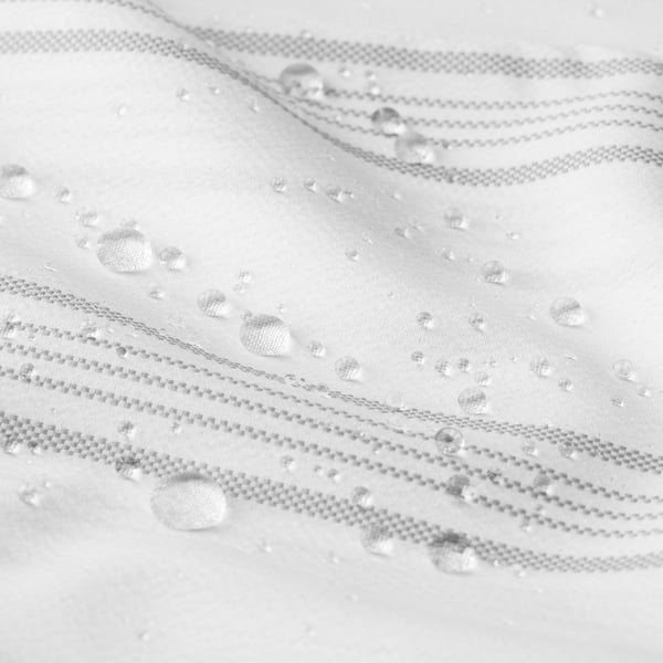 IKEA SVARTSTARR Shower Curtain White/gray 71x71 "