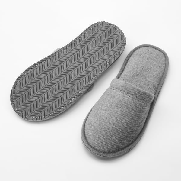 IKEA TÅSJÖN Slippers Gray L/XL