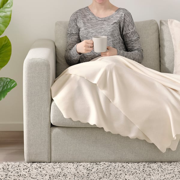 IKEA THORGUN Throw Off-white 47x63 "