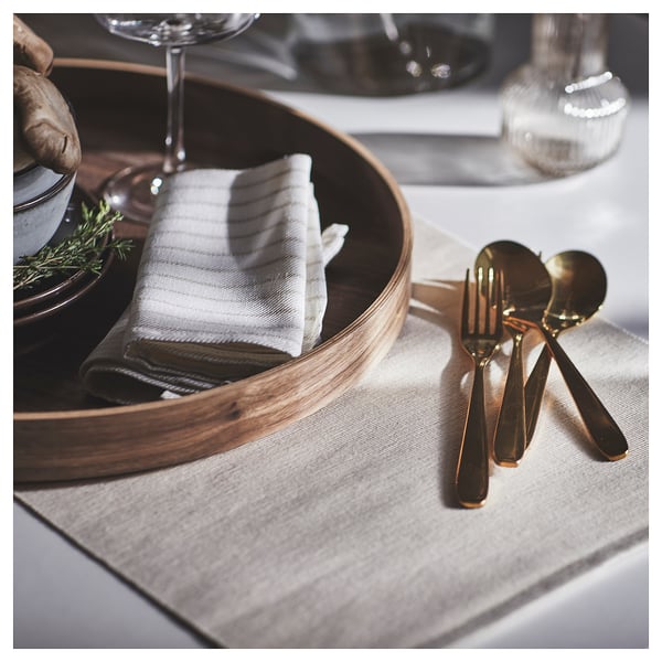 IKEA TILLAGD 20-piece Flatware Set Brass Color