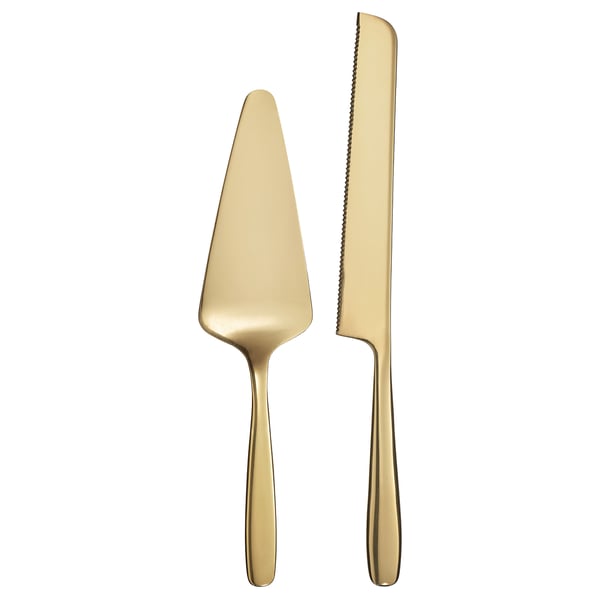 IKEA TILLAGD Serving set 2 pieces brass color