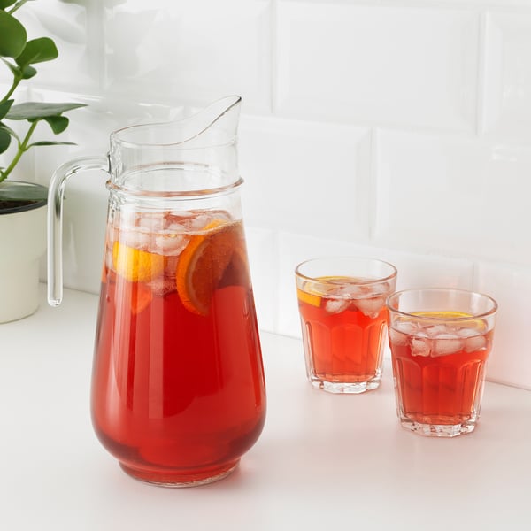 IKEA TILLBRINGARE Pitcher Clear Glass 57 Oz