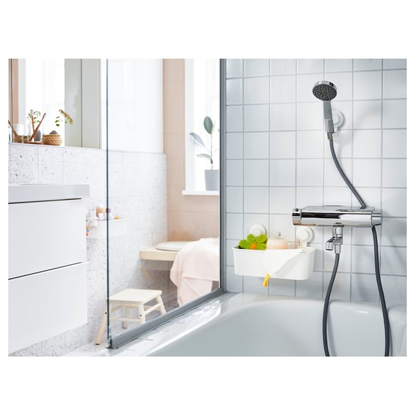 IKEA TISKEN Basket With Suction Cup White