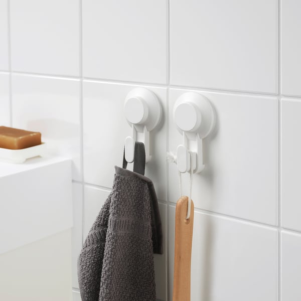 IKEA TISKEN Hook With Suction Cup White