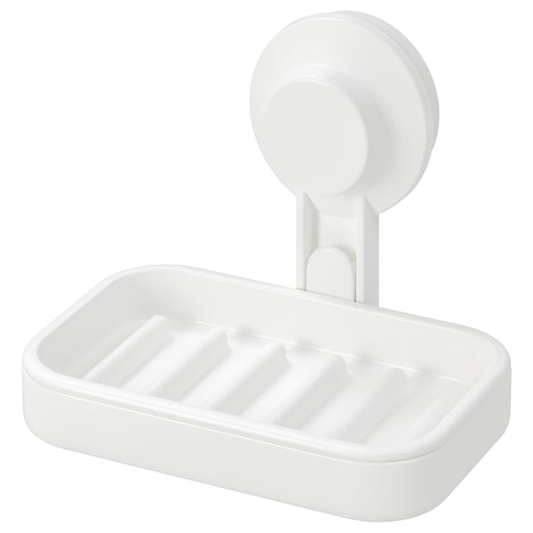 IKEA TISKEN Soap dish with suction cup white