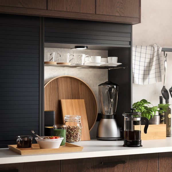 IKEA TITTEBO Roll-front Cabinet Black 24 "