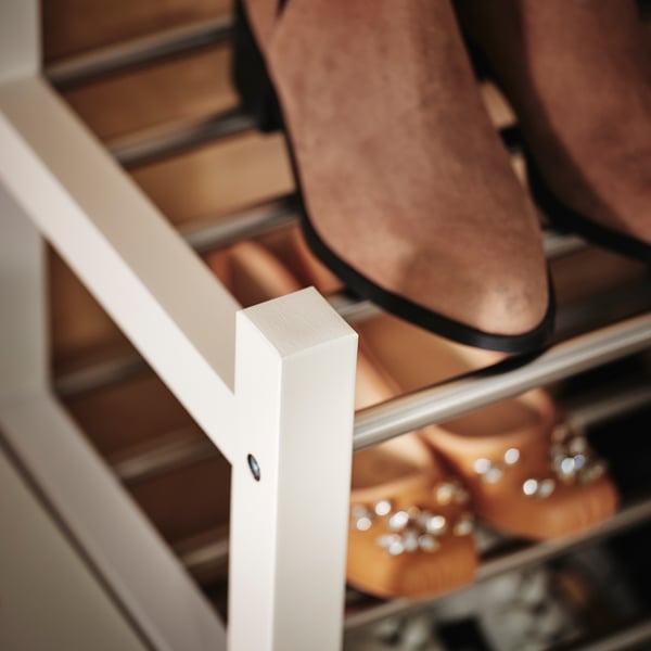 IKEA TJUSIG Shoe Rack White 31 1/8x12 5/8x14 5/8 "