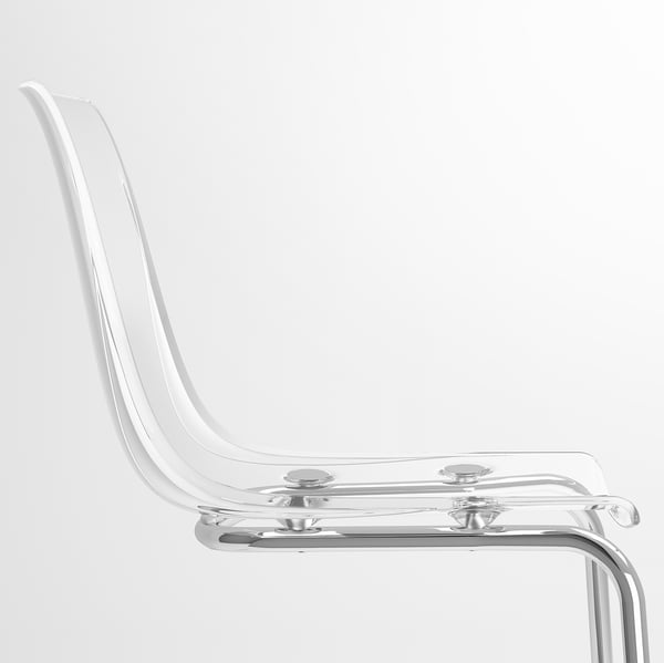 IKEA TOBIAS Chair Clear/chrome Plated