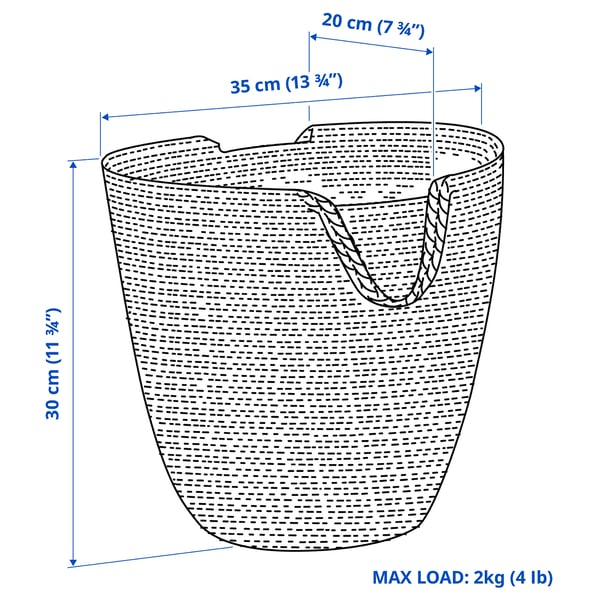 IKEA TOLKNING Hanging Basket Jute