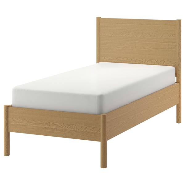 IKEA TONSTAD Bed frame oak veneer/Luröy Twin